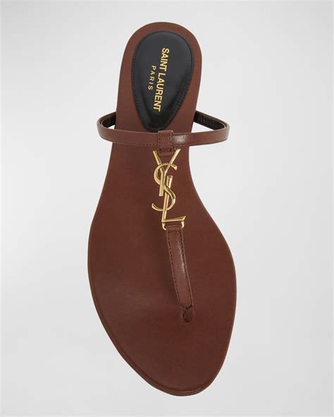 ysl thong|Saint Laurent Cassandra Leather YSL Thong Sandals.